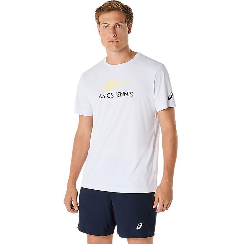 ASICS Mens Tennis T-Shirt White (L)