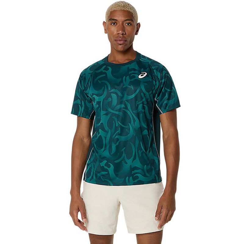 ASICS Mens Tennis T-Shirt Teal (L)