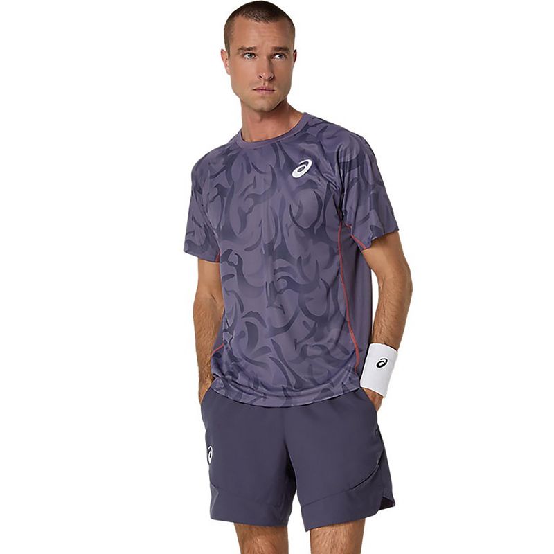 ASICS Mens Tennis T-Shirt Purple (XL)