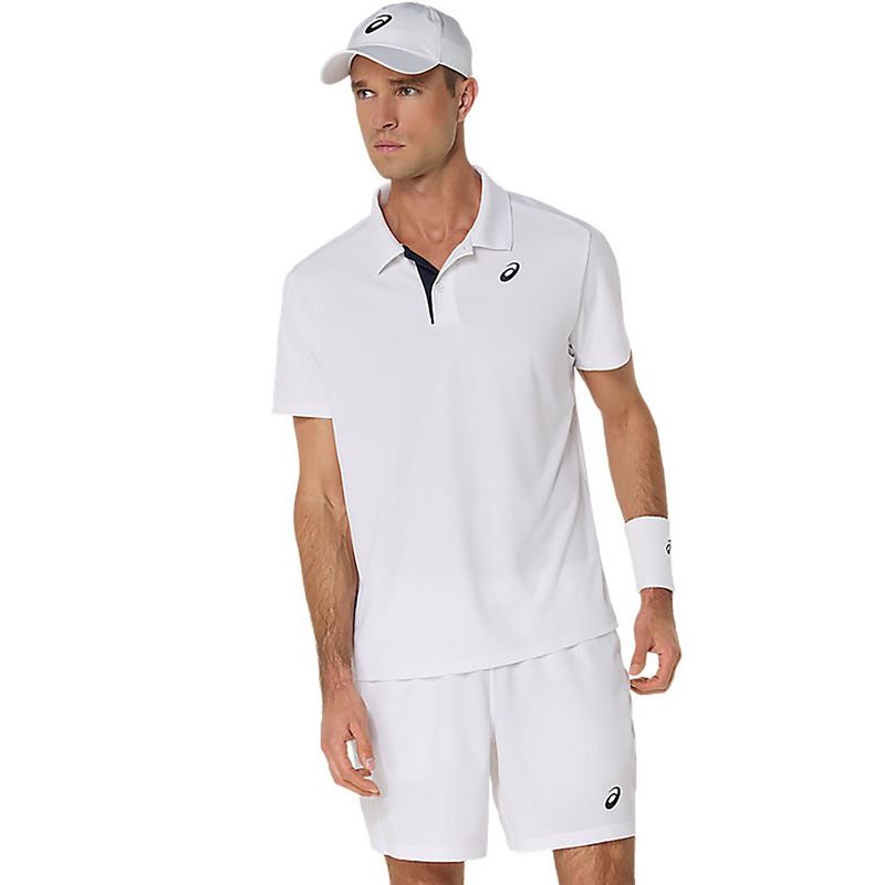 ASICS Mens Tennis Polo T-Shirt White (M)