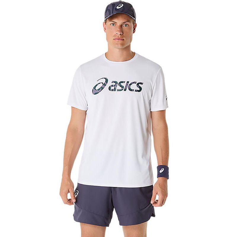 ASICS Mens Tennis T-Shirt White (L)