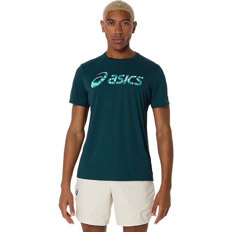 ASICS Mens Tennis T-Shirt Teal (S)