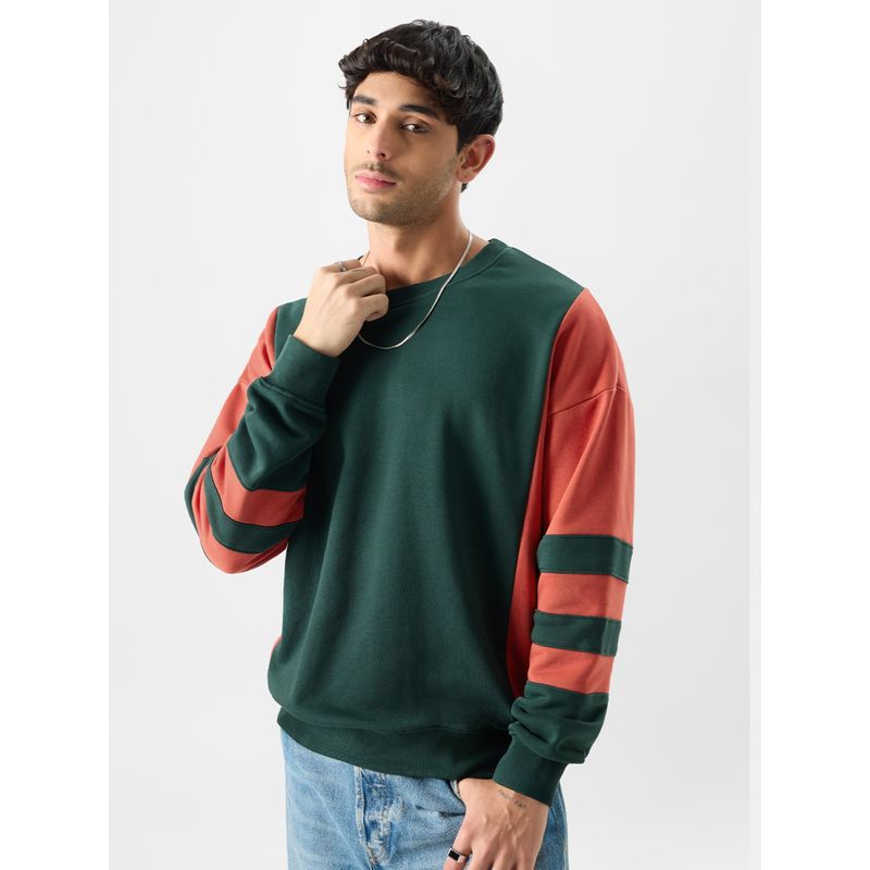 The Souled Store Original Emerald Clay Men Oversized Sweatshirt (L)