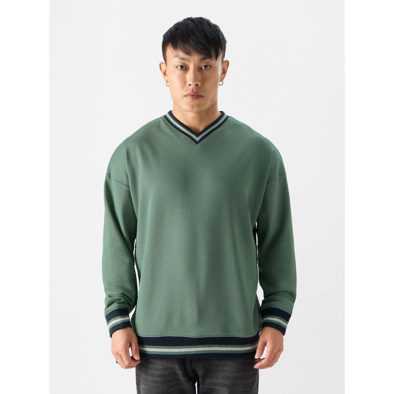 The Souled Store Original TSS Varsity- Green Bay Men Oversized Sweatshirt (S)