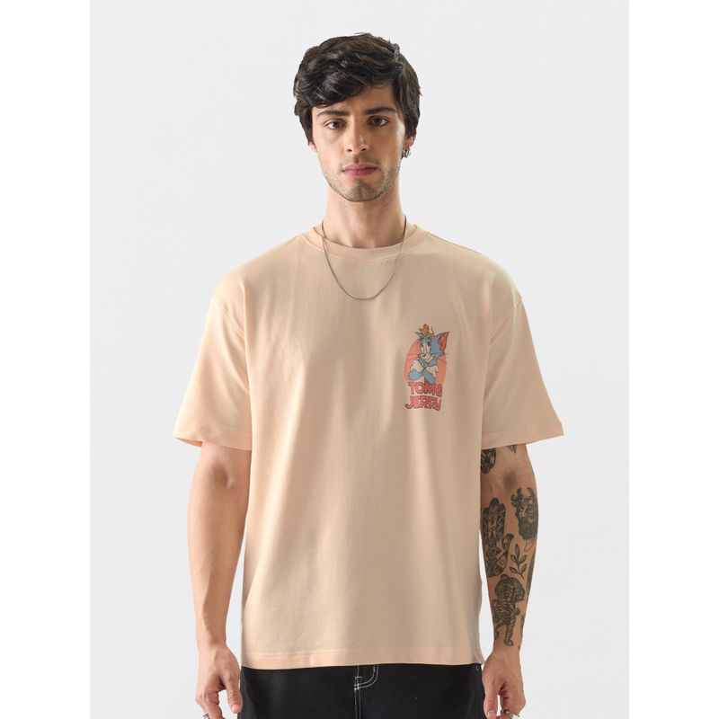 The Souled Store Official Tom and Jerry- Devious Duo Men Oversized T-Shirt (2XL)