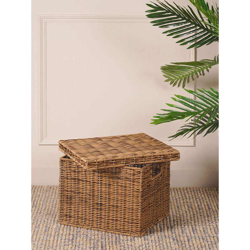 Pure Home + Living Natural Heather Wicker Letter File Box with Lid Buy