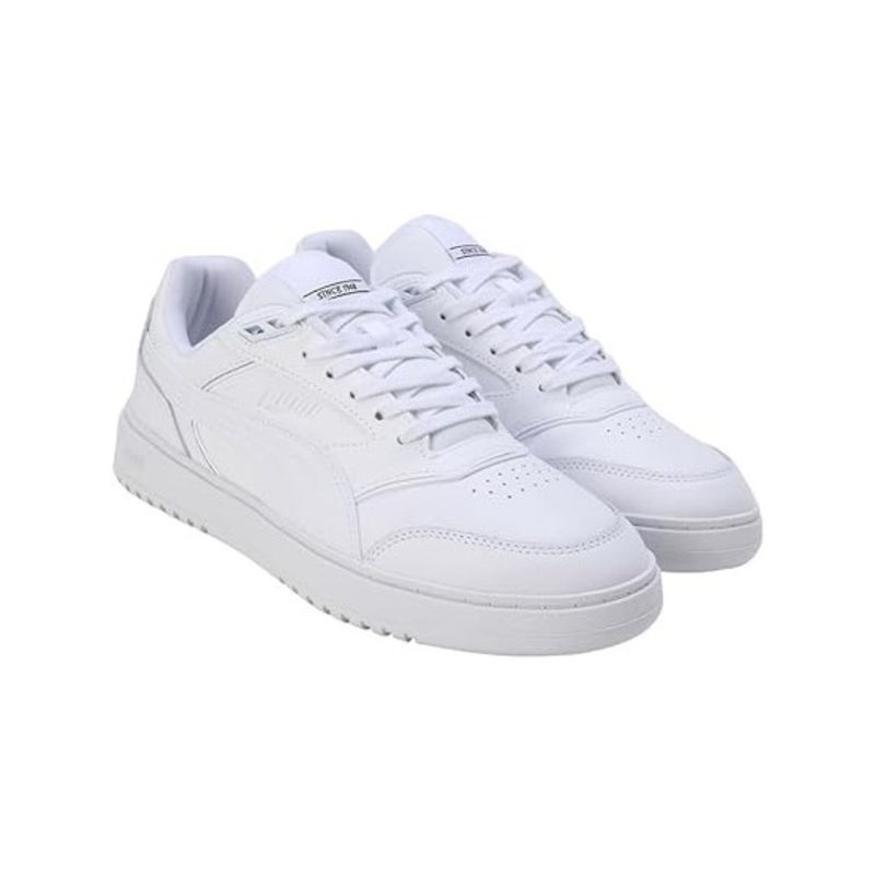 Puma Men Adult Doublecourt White Cool Light Grey Sneakers (UK 10)