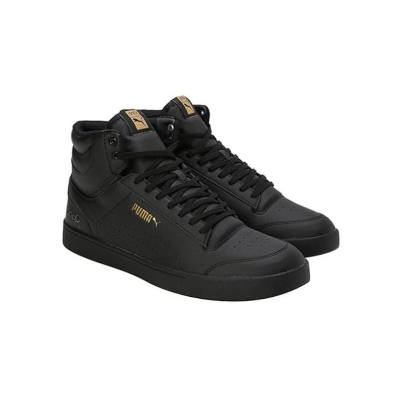 Puma Men Shuffle Mid One8 Better V3 Black Team Gold Sneakers (UK 7)
