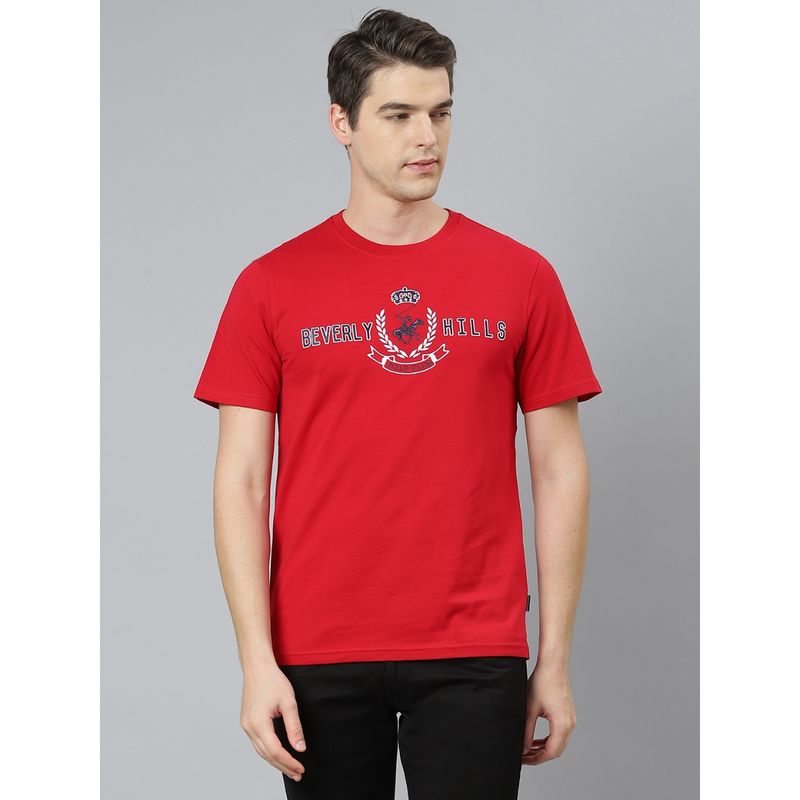 Beverly Hills Polo Club Looking Regal Red Tee Shirt (S)