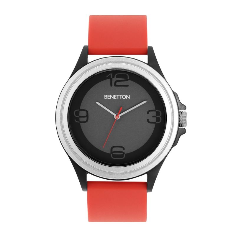 Buy United Colors of Benetton Men Grey Round Resin Dial Analogue