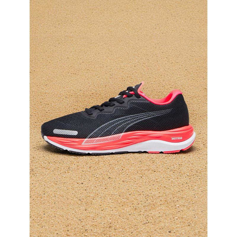 Puma Velocity Nitro 2 Women Black Running Shoes (UK 3)