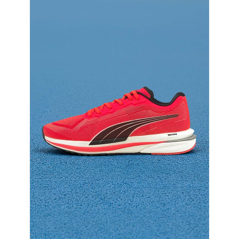 Puma Velocity Nitro Womens Pink Running Shoes (UK 3.5)