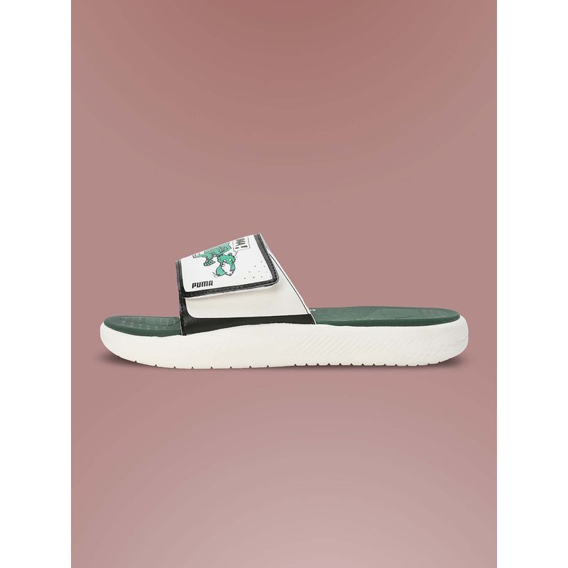 Puma Softride Slide Super Mens Green Sliders (UK 3)