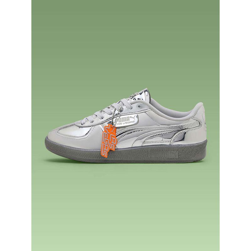 Puma Grey Palermo Club Vegas Leather Sneakers (UK 9)