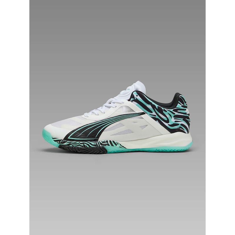 Puma Unisex Accelerate NITRO SQD UNTAMED White Badminton Shoes (UK 4)