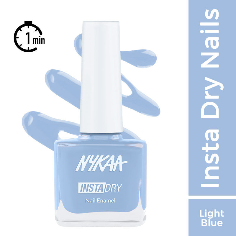 Nykaa Insta Dry Fast Drying Nail Enamel Polish Sky Share 354 - Light Blue