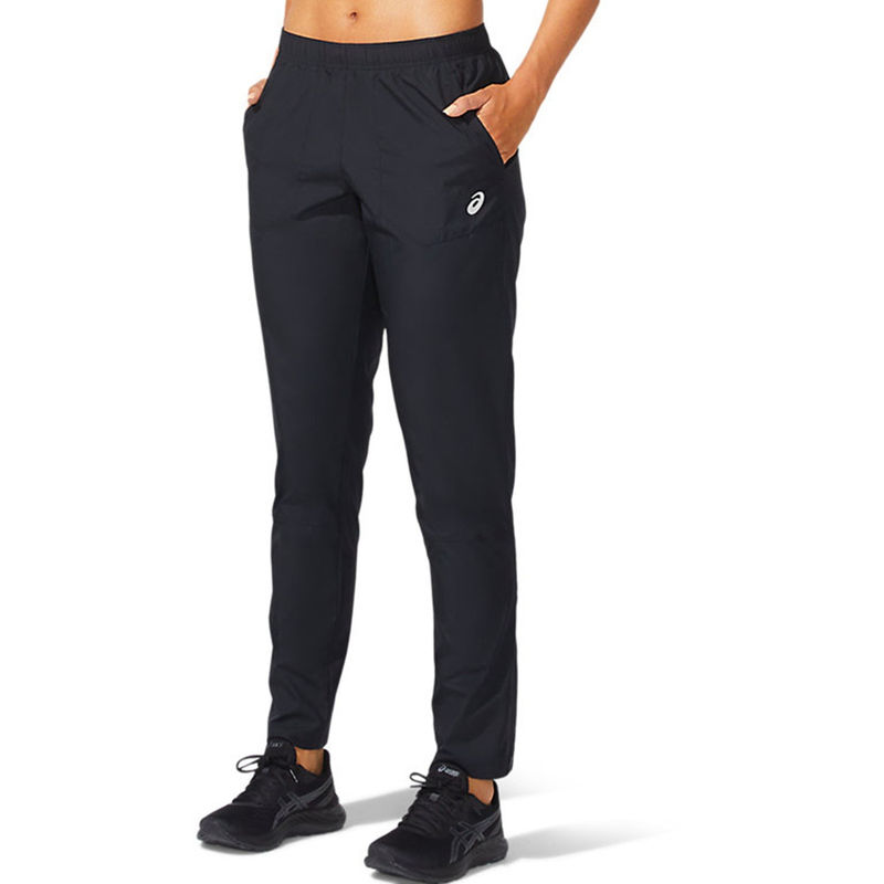 Asics Silver Woven Black Womens Sweatpants (M)