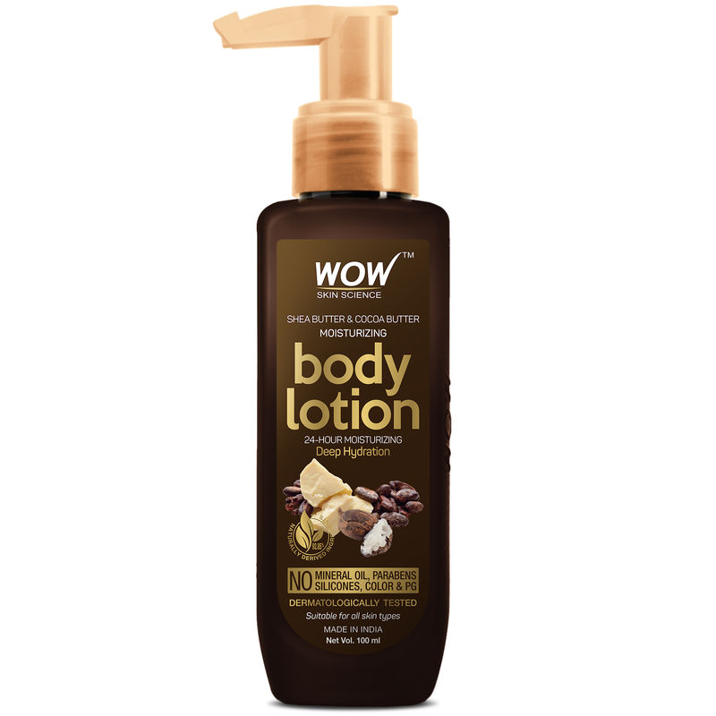 Wow Skin Science Shea Butter And Cocoa Butter Moisturizing Body Lotion