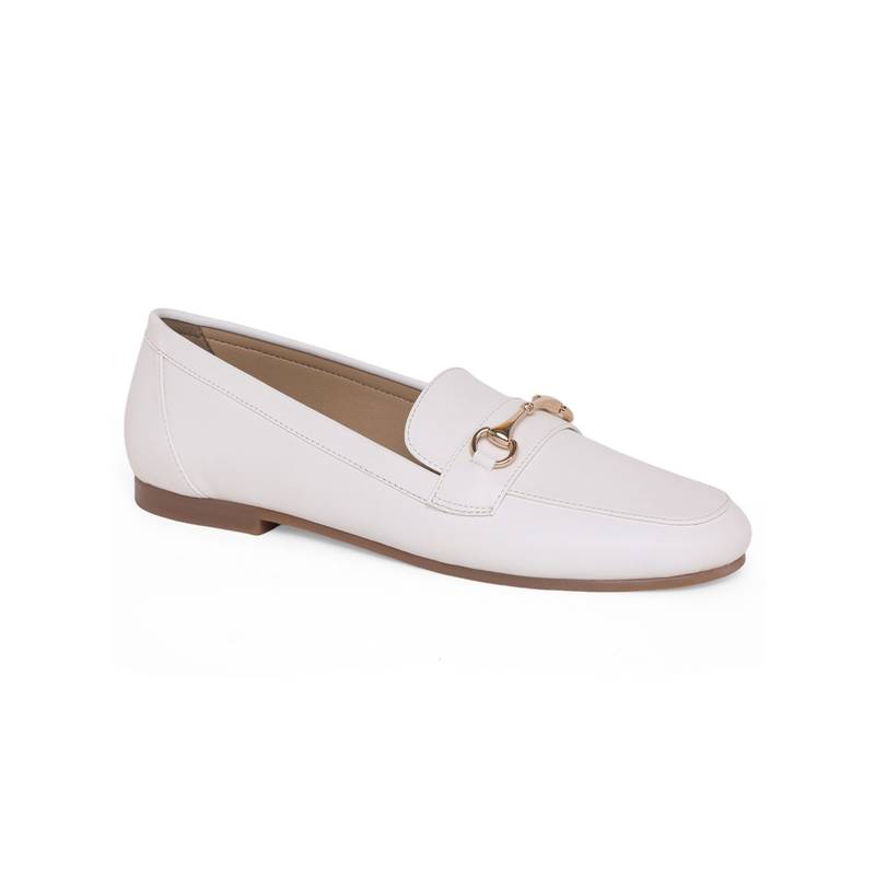 CAMLEE COMFORT Layana Metal Bit Loafers - White (EURO 36)