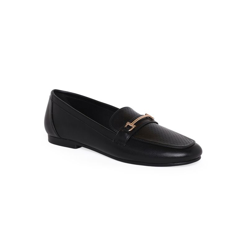 CAMLEE COMFORT Miya Perforated Metal Bit Loafers - Black (EURO 36)