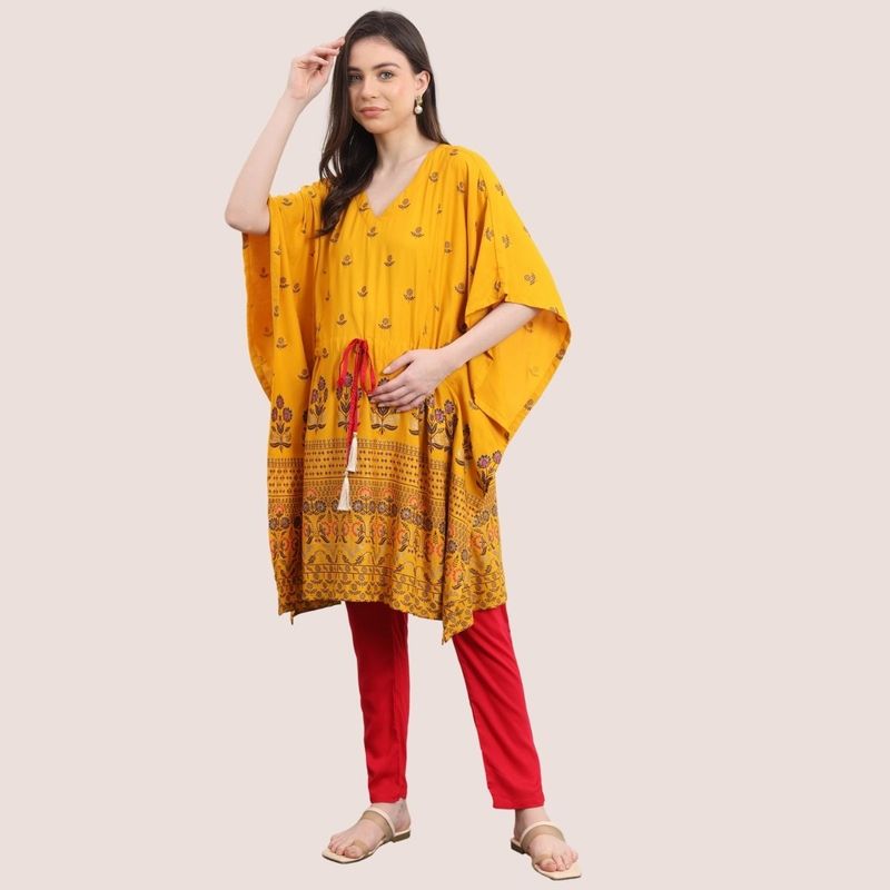 Zelena Pregnancy Maternity Yellow Kaftan (Set of 2) Buy Zelena