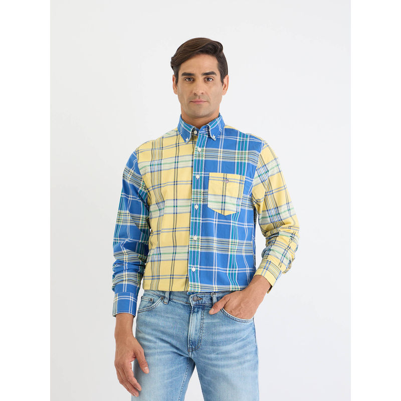 GANT Men Multi-Color Checks Casual Shirt (42)