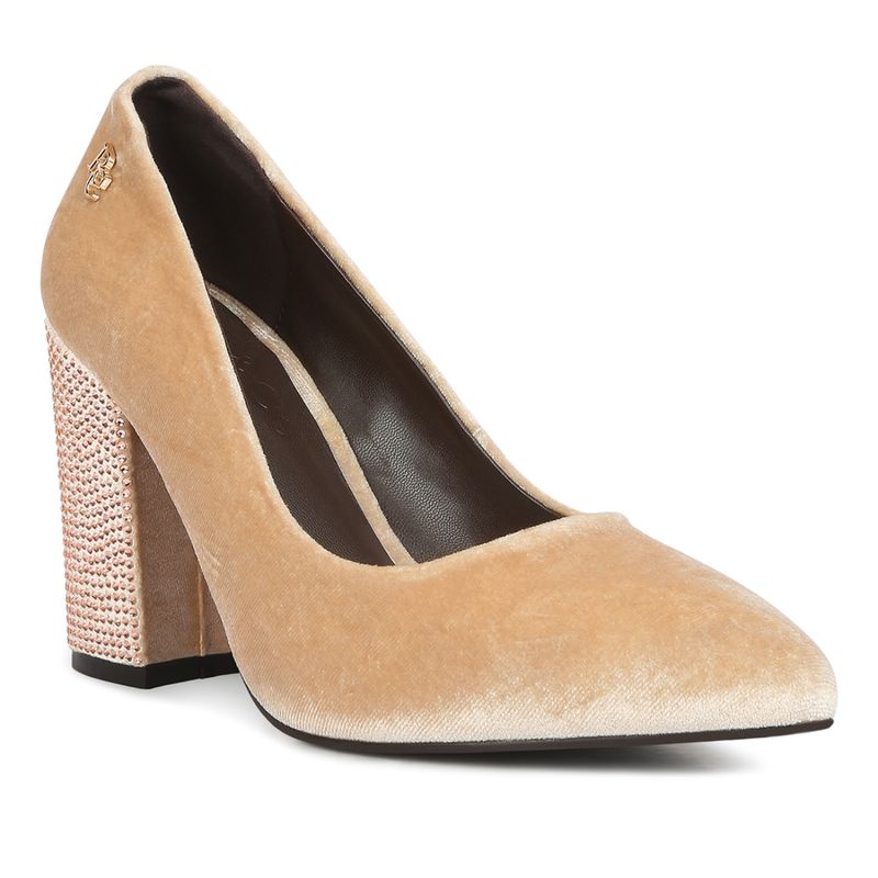 Rag & Co Embellished Beige Pumps (EURO 38)