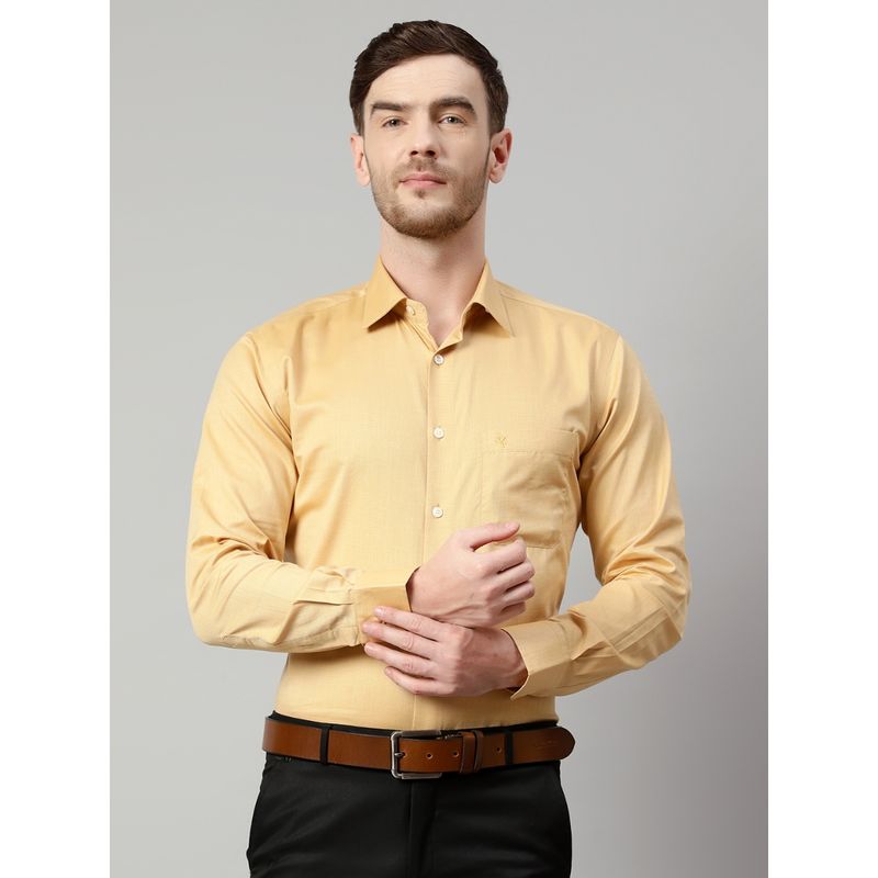 Cantabil Men Cotton Mustard Shirt (38)