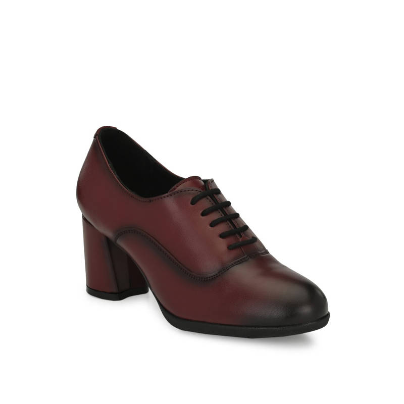 Delize Cherry Solid Womens Derby Pumps (EURO 36)