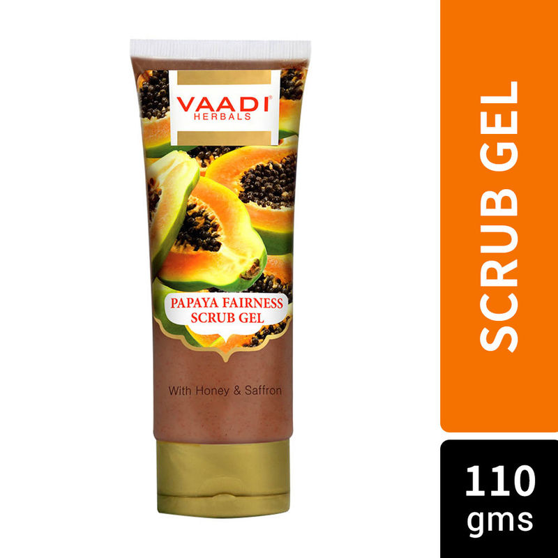 Vaadi Herbals Papaya Fairness Scrub Gel With Honey & Saffron