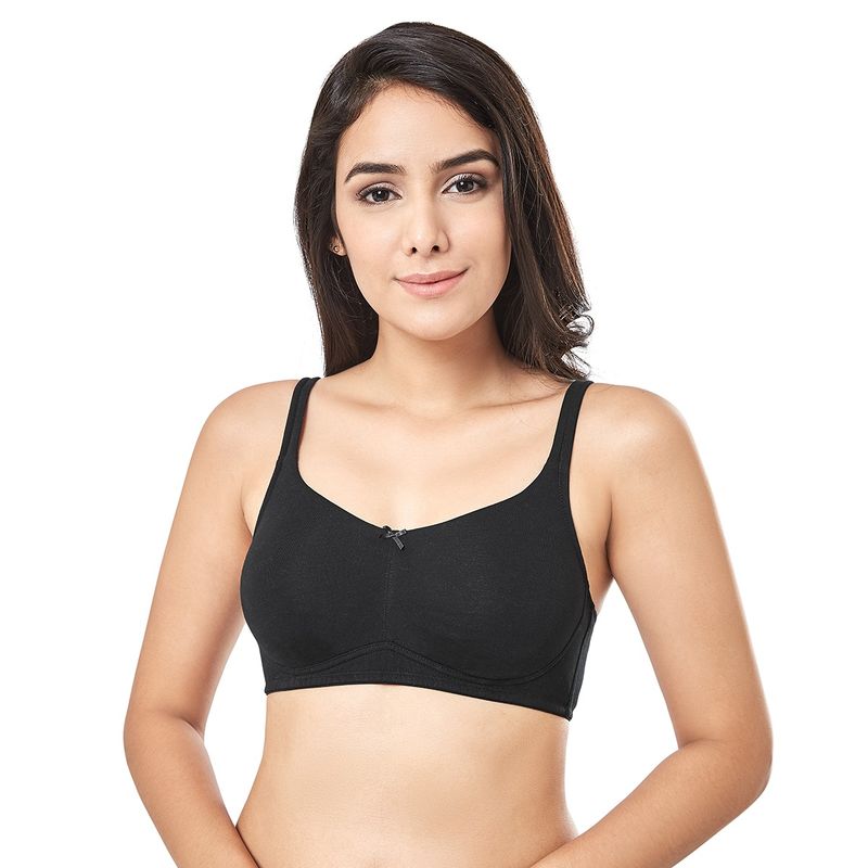 Amante Elegant Concealer Non Padded Non-Wired Super Support Bra-Black (34C)