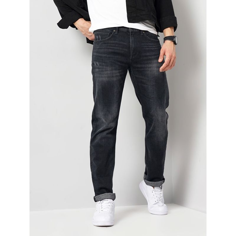 CELIO Men's Black Solid Jeans (32)