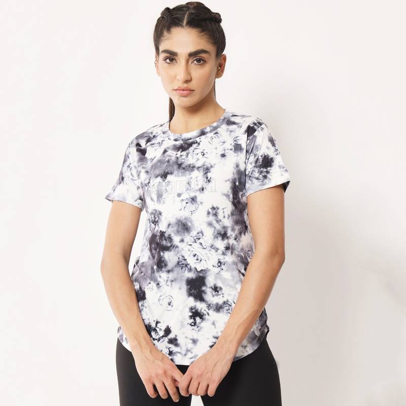 Muscle Torque Round Neck Longline T-Shirt Printed White (M)