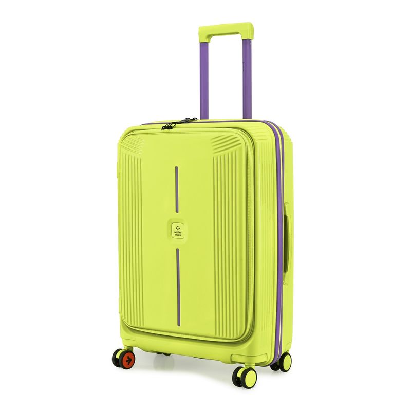 Nasher Miles Unisex Green Alexandria Hard-Sided Polypropylene Trolley Bag (M)