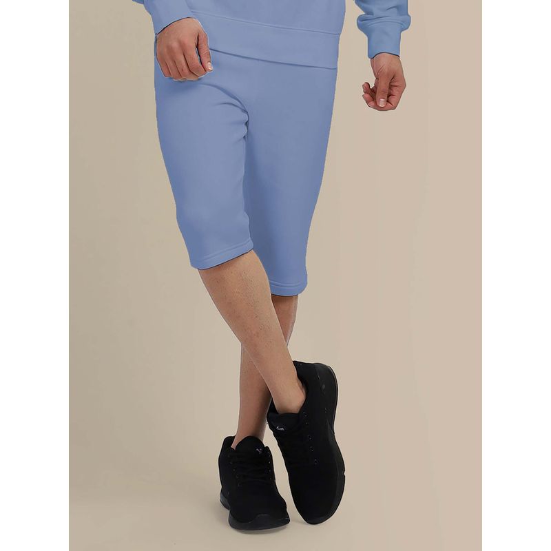 AM SWAN Men's Cotton Fleece Royal Blue Shorts (L)