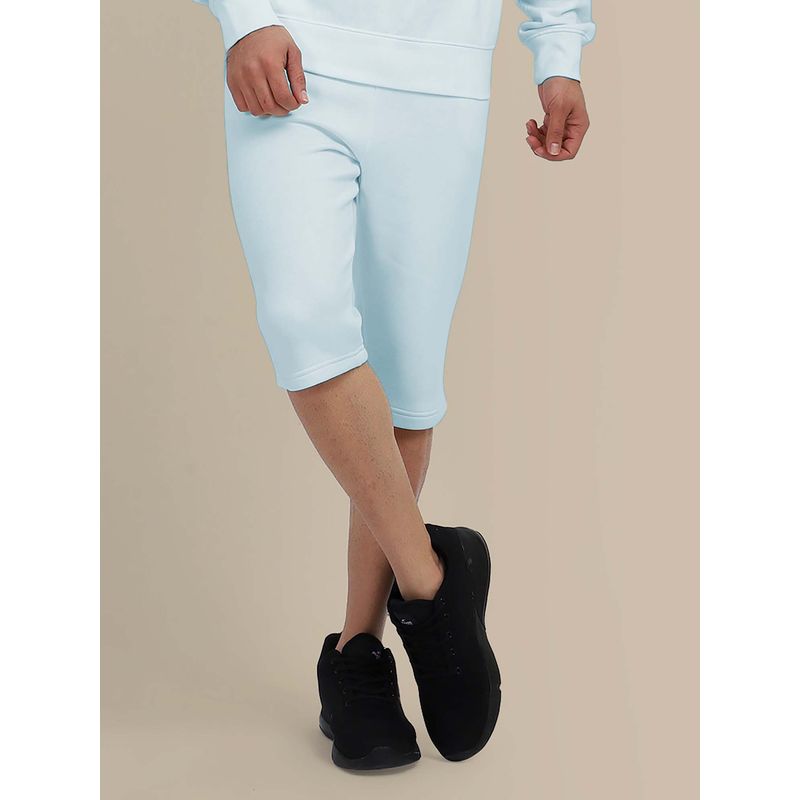 AM SWAN Men's Cotton Fleece Aqua Shorts (2XL)