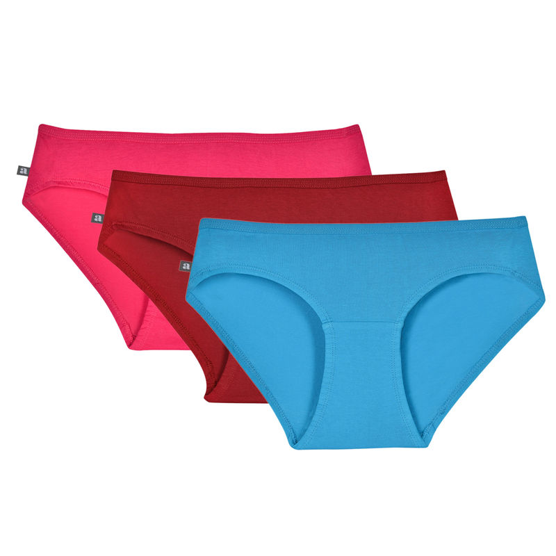 Adira Women's Cotton Panties Pack Of 3 - Multi-Color (L)