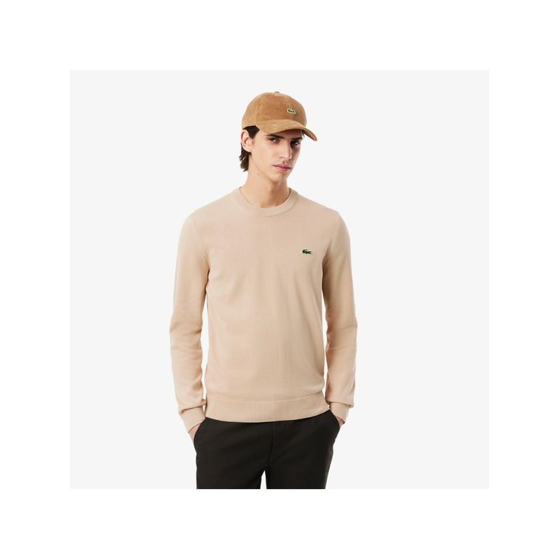Lacoste Monochrome Crew Neck Cotton Sweater (S)