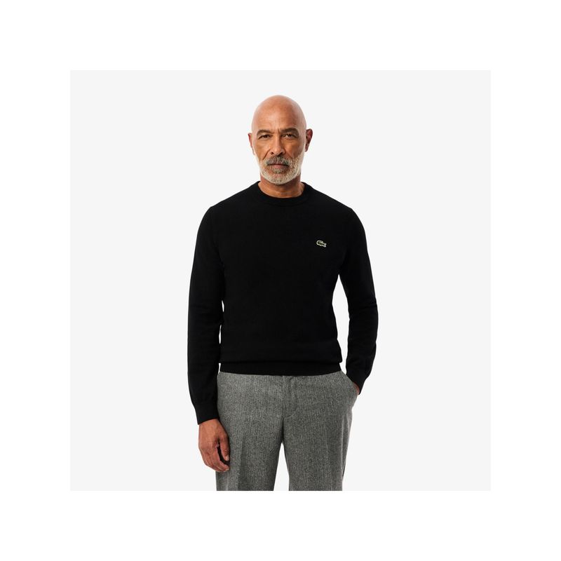 Lacoste Monochrome Crew Neck Cotton Sweater (S)