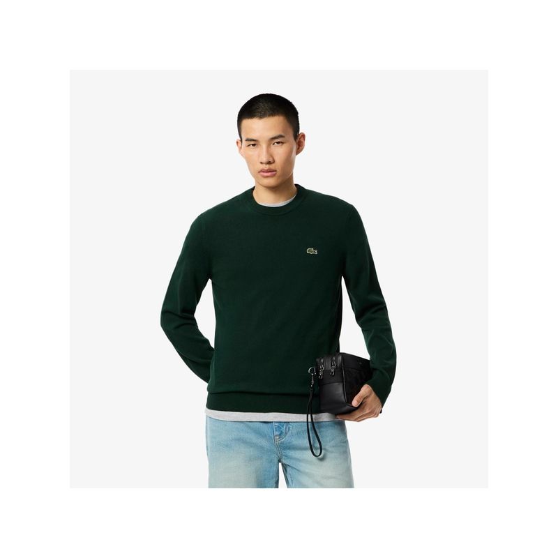 Lacoste Monochrome Crew Neck Cotton Sweater (2XL)