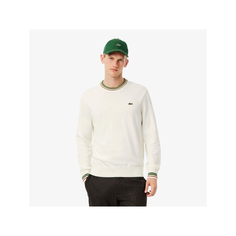 Lacoste Striped Cotton Jersey Sweater (XL)