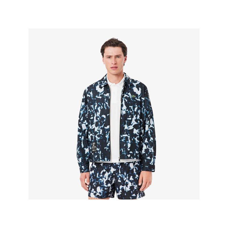 Lacoste Print Motif Water-Repellent Windbreaker Jacket (50)