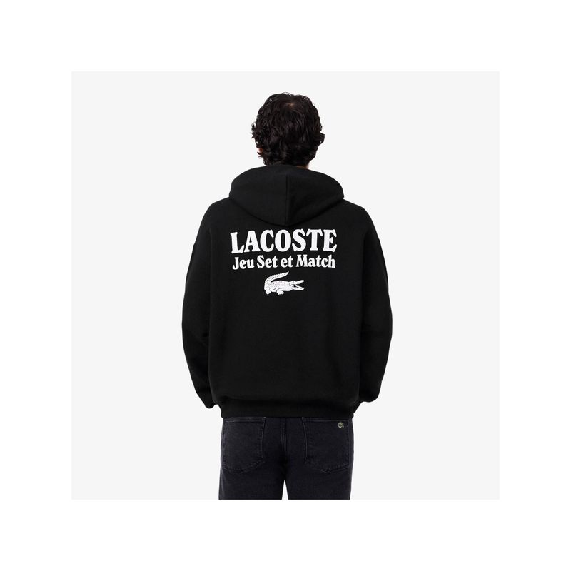 Lacoste Multi Print Fleece Hoodie (S)