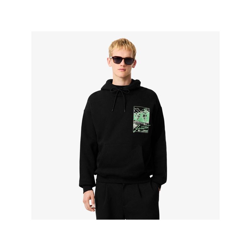 Lacoste Printed Fleece Hoodie (S)