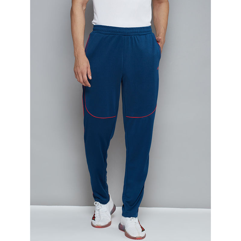 Alcis Men Navy Blue Solid Slim Fit Running Track Pants (XL)