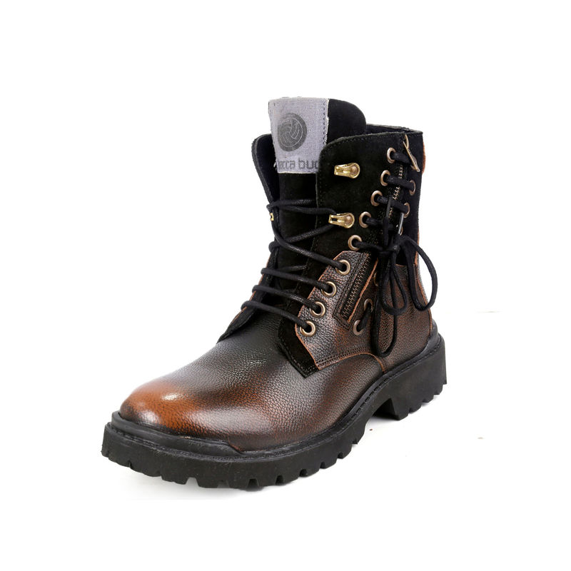 Bacca Bucci Mens Brown Combat Boots (UK 7)