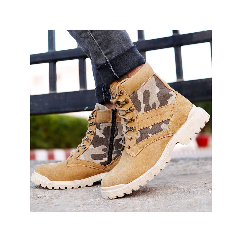 Bacca Bucci Mens Durable Suede Leather Boots Tan (UK 7)