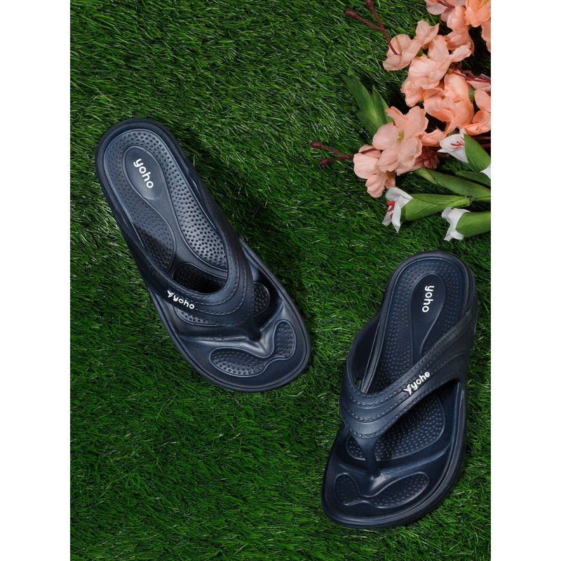 Yoho Drizzle Soft Slippers for Women | Mild Acupressure | Lightweight | Anti Skid | Waterproof (UK 5)