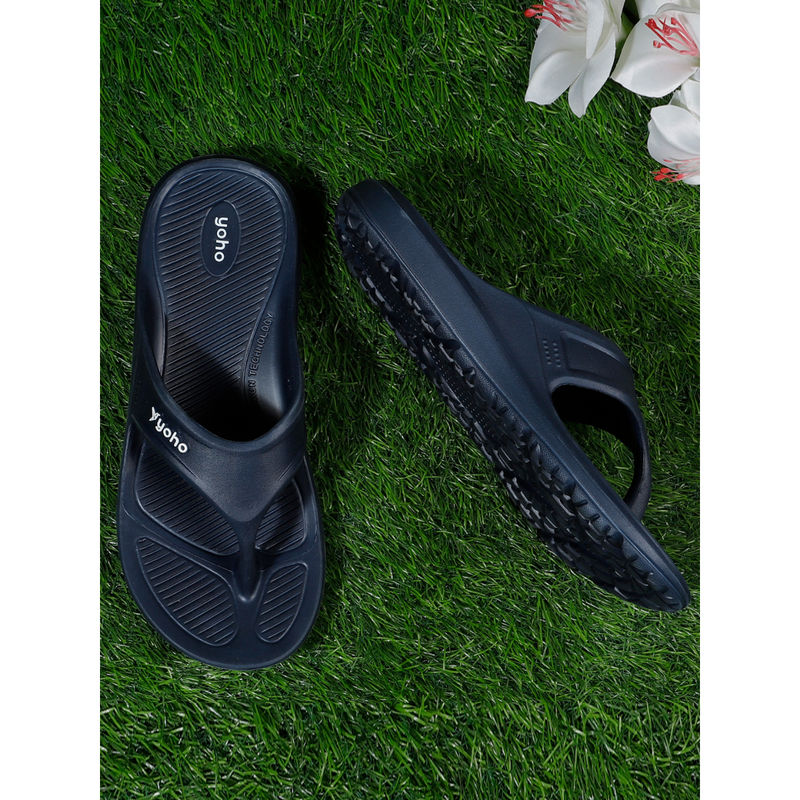 Yoho Drizzle Soft Slippers for Men | Mild Acupressure | Lightweight | Anti Skid | Waterproof (UK 8)