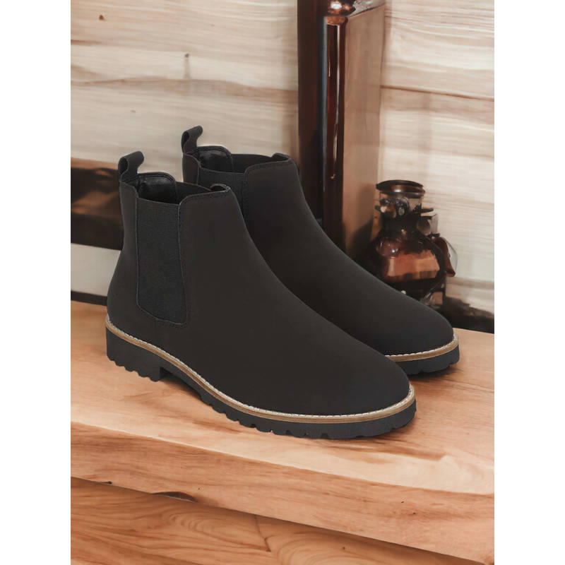 Yoho Black Comfortable & Casual Chelsea Boots for Women (UK 4)